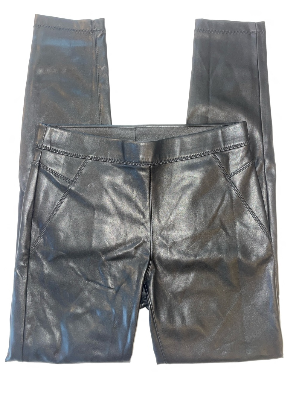 Free People Black Faux Leather Leggings